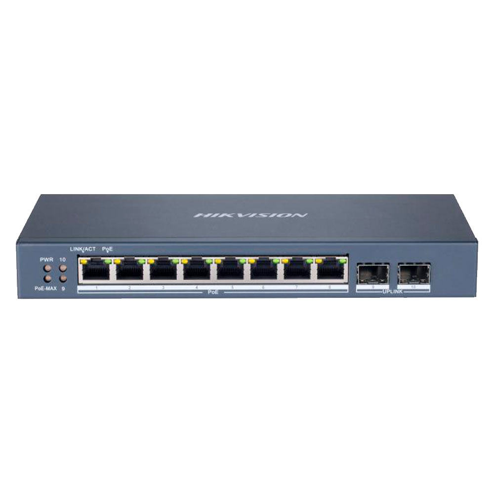 Mostrar detalhes de SWITCH L2 SMART HIKVISION DS-3E1510P-SI GERENCIAVEL 10 PORTAS 8 PORTAS GIGABIT WATCHDOG POE ATIVO 802.3 AF/AT 2 PORTAS UPLINK GBIC SFP FIBRA Imagem de SWITCH L2 SMART HIKVISION DS-3E1510P-SI GERENCIAVEL 10 PORTAS 8 PORTAS GIGABIT WATCHDOG POE ATIVO 802.3 AF/AT 2 PORTAS UPLINK GBIC SFP FIBRA