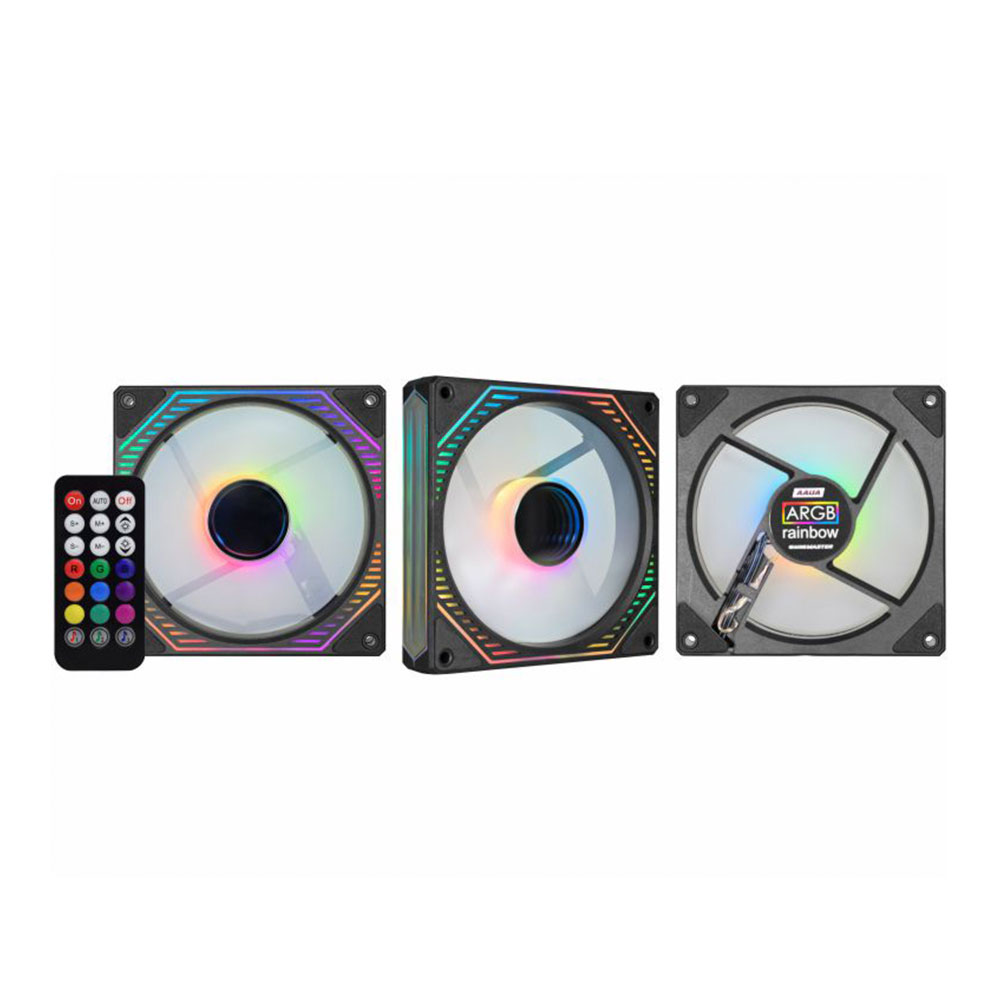 Imagem de KIT COOLER K-MEX ARGB AAUA� INFINITY3D 3 COOLERS 120 MM COM CONTROLADORA