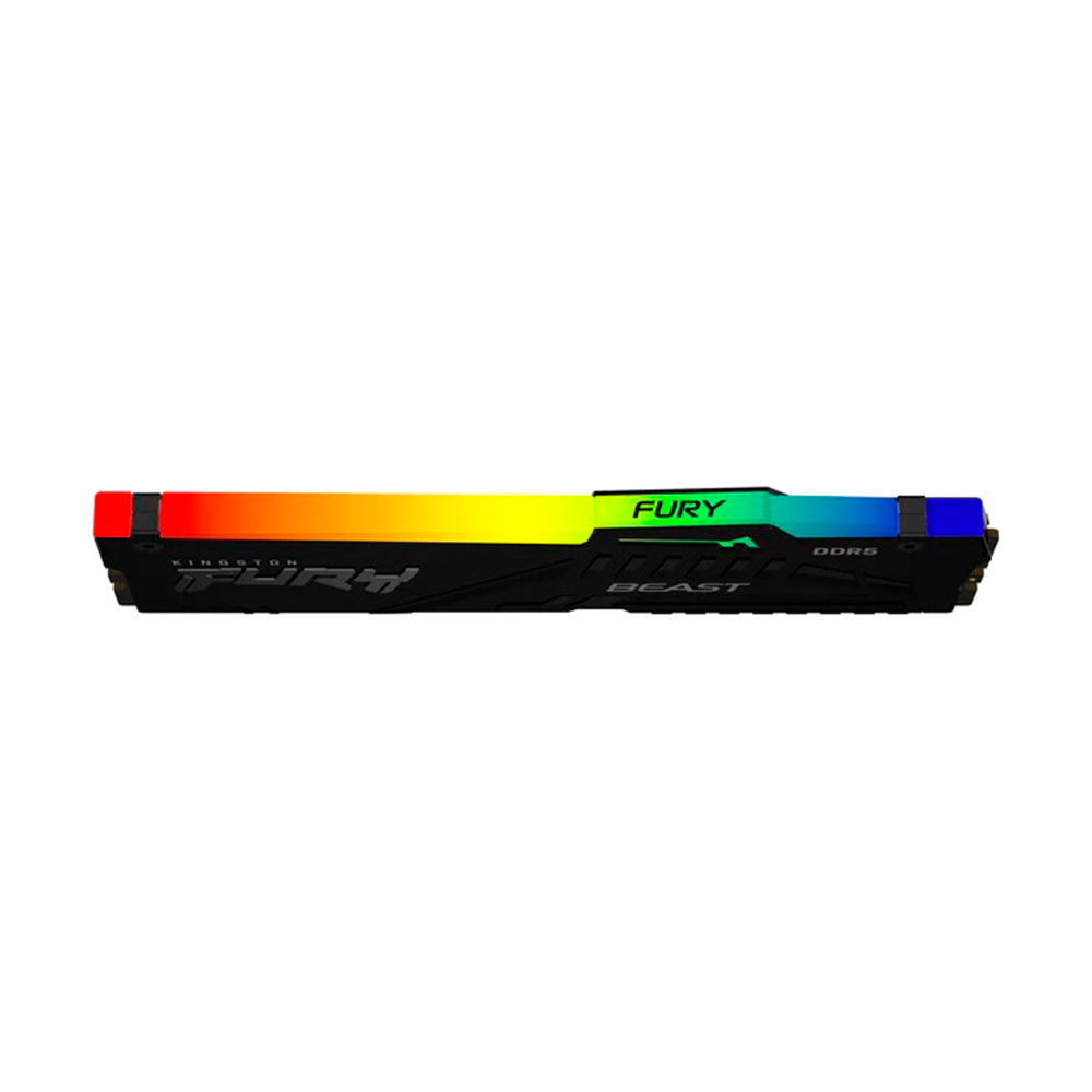 Imagem de MEMORIA KINGSTON FURY BEAST RGB 16GB DDR5 5200MHZ 1.25V BLACK DESKTOP - KF552C40BBA-16