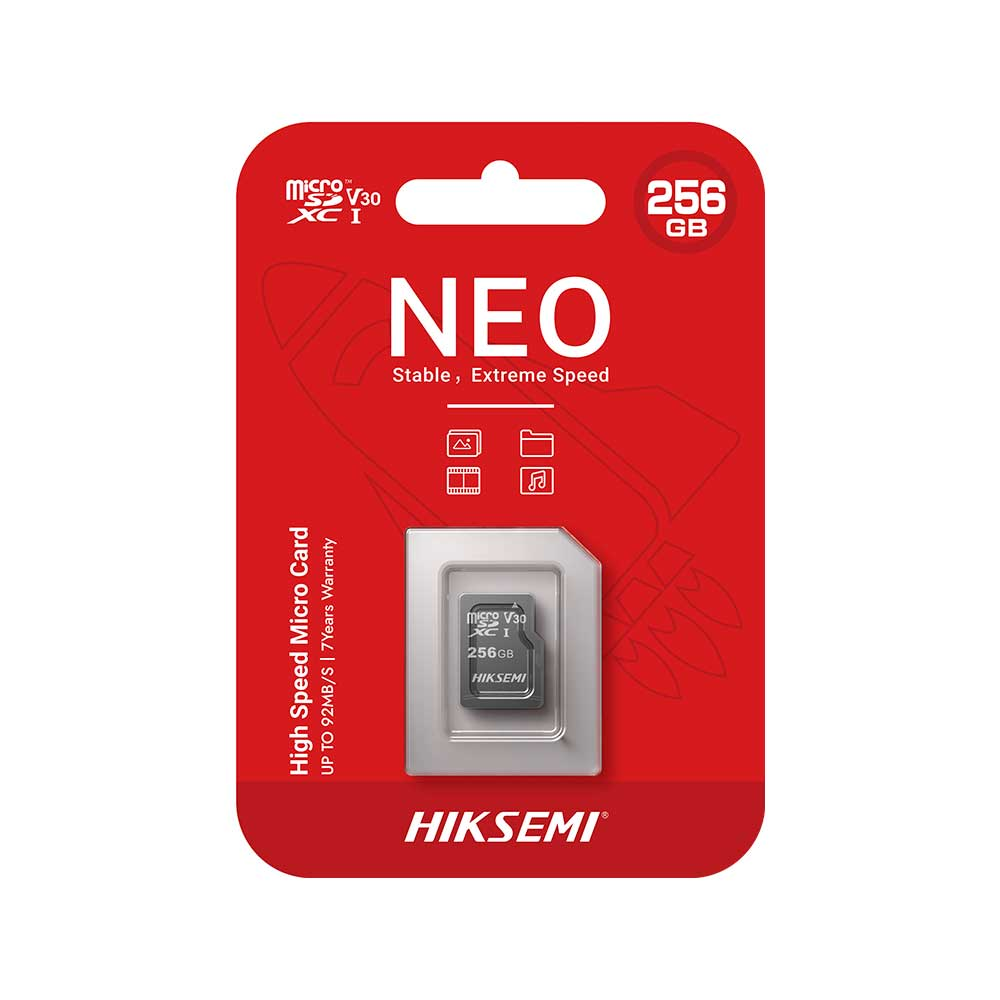 Imagem de CARTAO DE MEMORIA MICRO SD HIKSEMI CLASS 10UHS-I 256GB - HS-TF-C1/256G