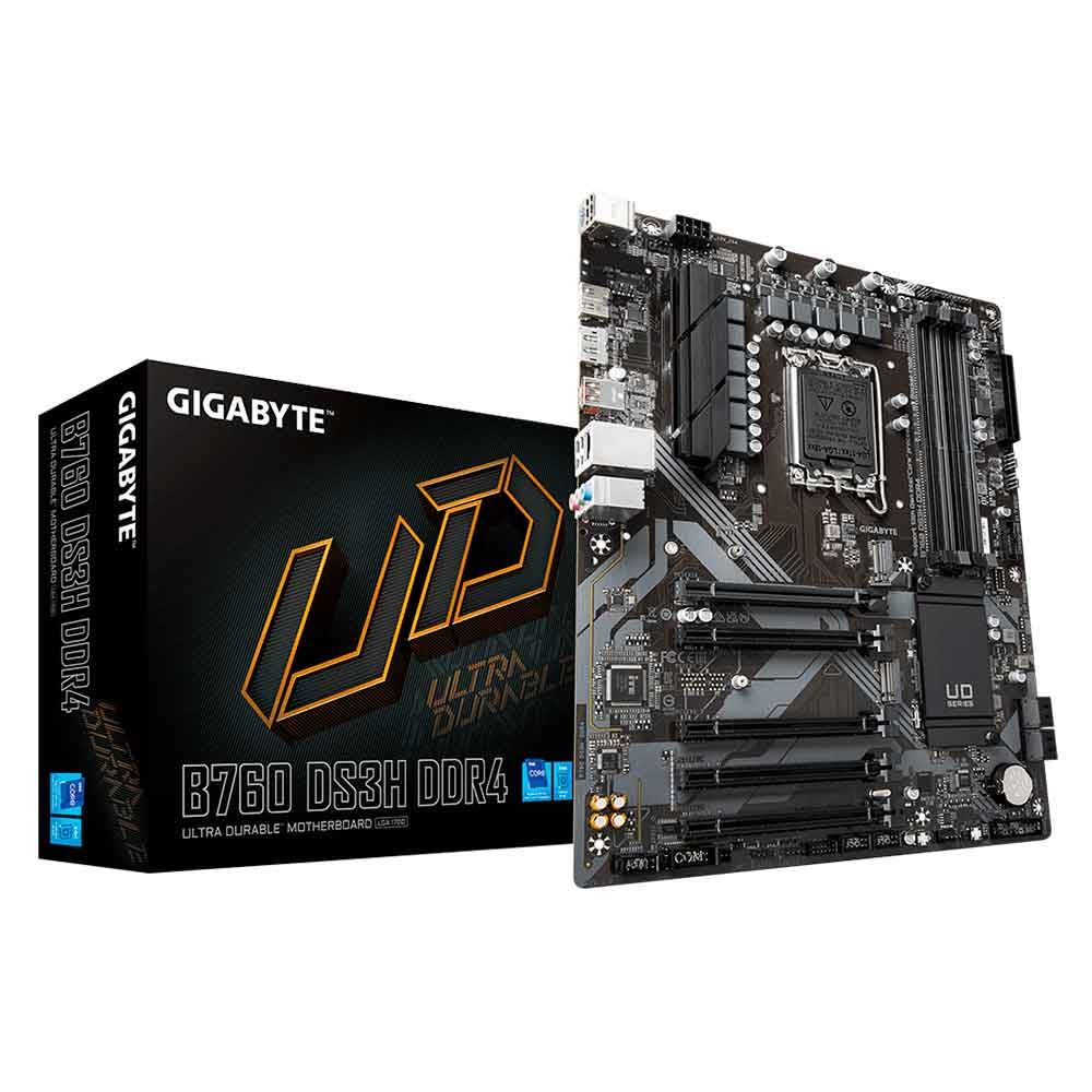 Imagem de PLACA MAE (INTEL) GIGABYTE B760 DS3H DDR4 1.0 LGA1700 12� 13� E 14� GERACAO