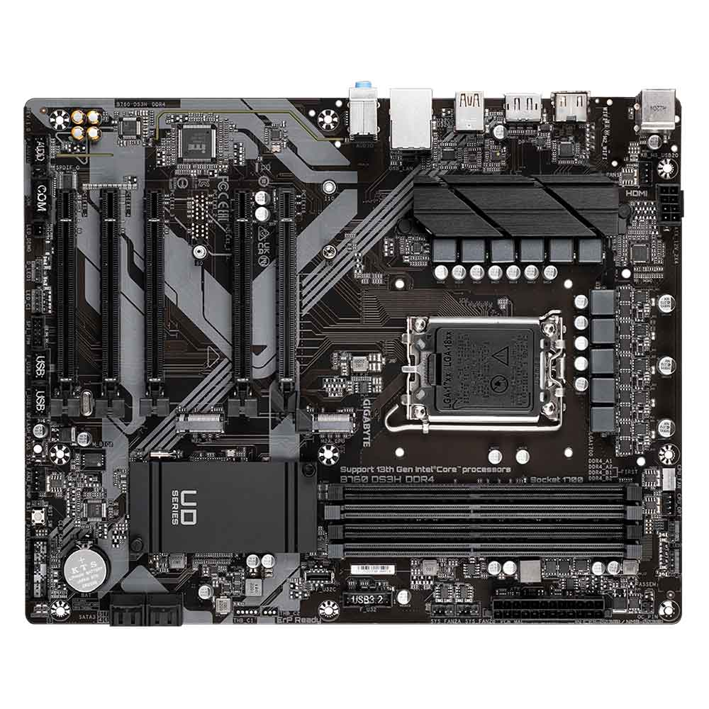 Imagem de PLACA MAE (INTEL) GIGABYTE B760 DS3H DDR4 1.0 LGA1700 12� 13� E 14� GERACAO