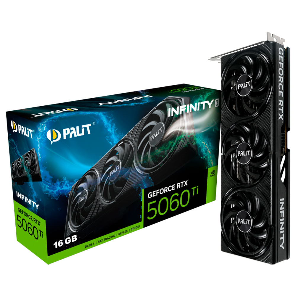 Imagem de PLACA DE VIDEO PALIT GEFORCE RTX 5060 TI INFINITY 3 16GB GDDR7 128BITS NE7506T019T1-GB2061S