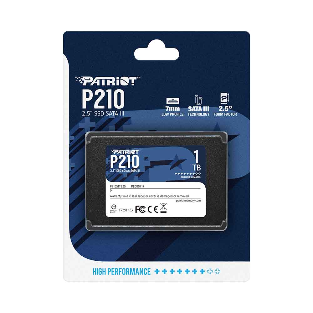 Imagem de SSD PATRIOT P210 1TB 2,5" SATA 3 - P210S1TB25