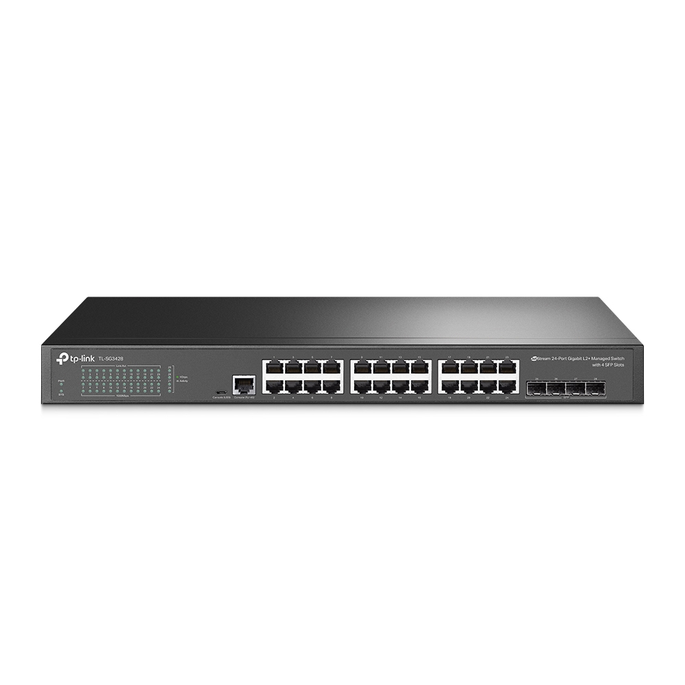 Mostrar detalhes de SWITCH GERENCIAVEL TP-LINK L2+ 24 PORTAS GIGABIT TL-SG3428 E 4 SLOTS SFP JETSTREAM Imagem de SWITCH GERENCIAVEL TP-LINK L2+ 24 PORTAS GIGABIT TL-SG3428 E 4 SLOTS SFP JETSTREAM