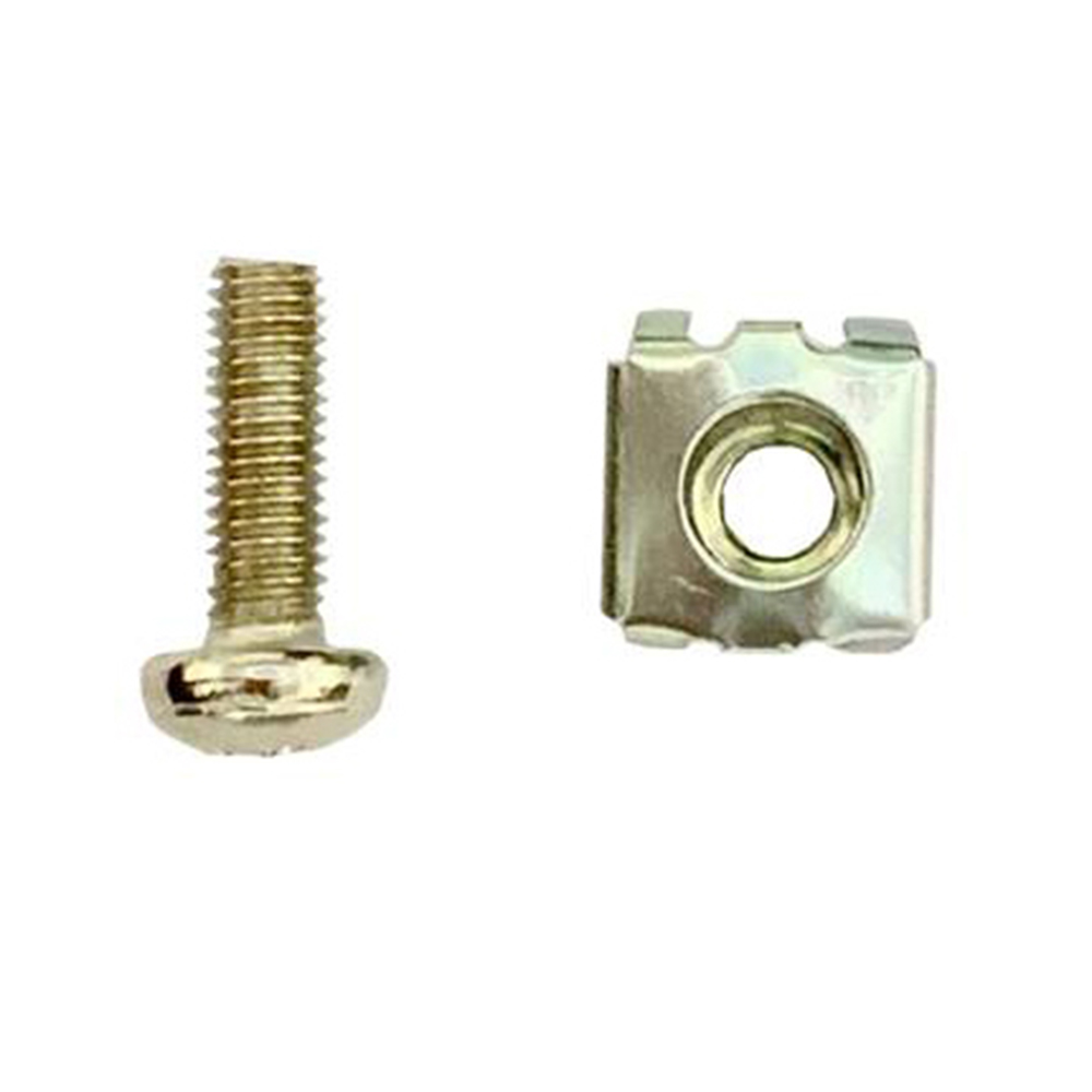 Imagem de KIT PORCA GAIOLA + PARAFUSO M5 PADRAO RACK SERVIDOR (PACOTE 20 PECAS) MAX ELETRON