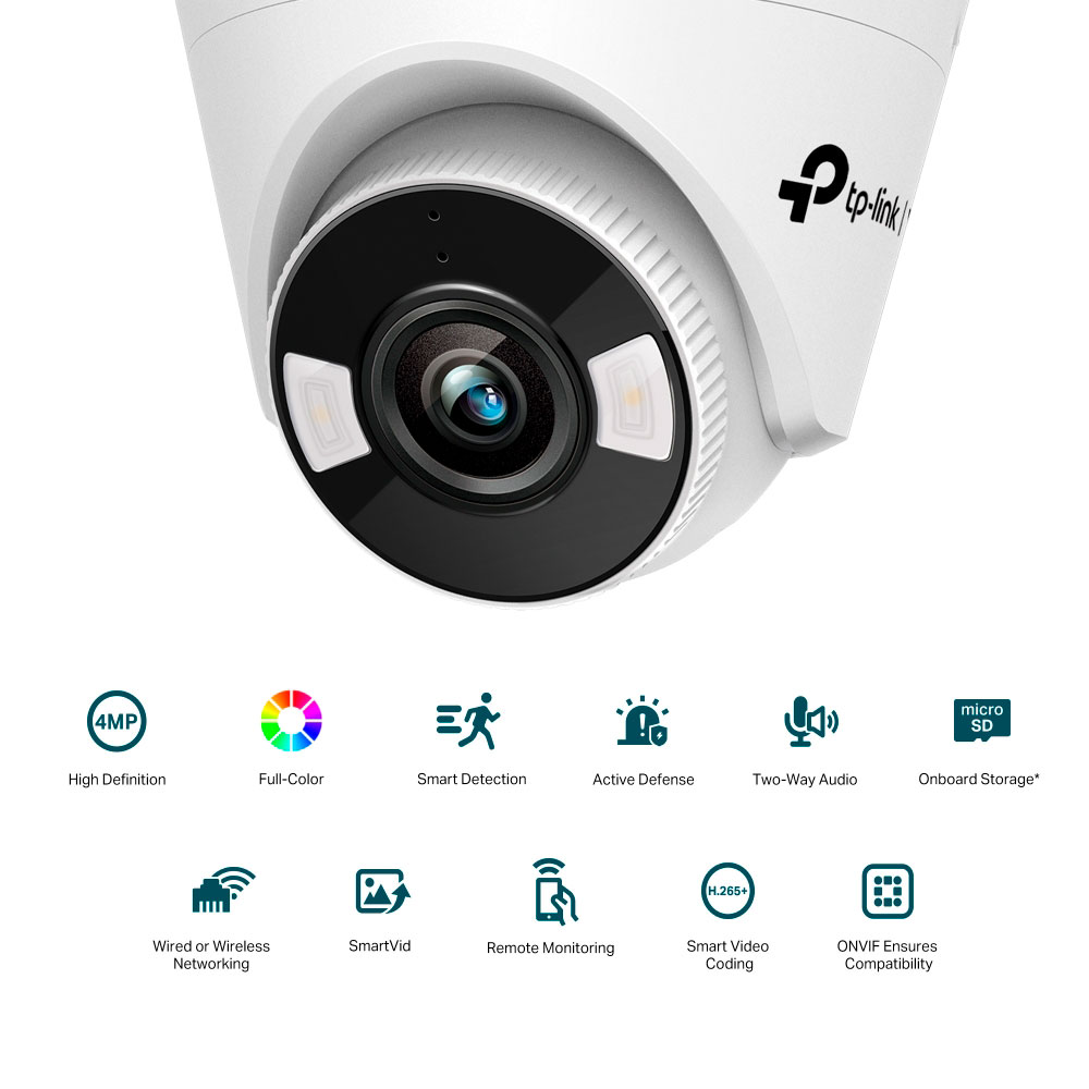 Imagem de CAMERA IP INTERNA TURRET VIGI C440-W(4MM) 4MP COLORIDA WI-FI TPN0418