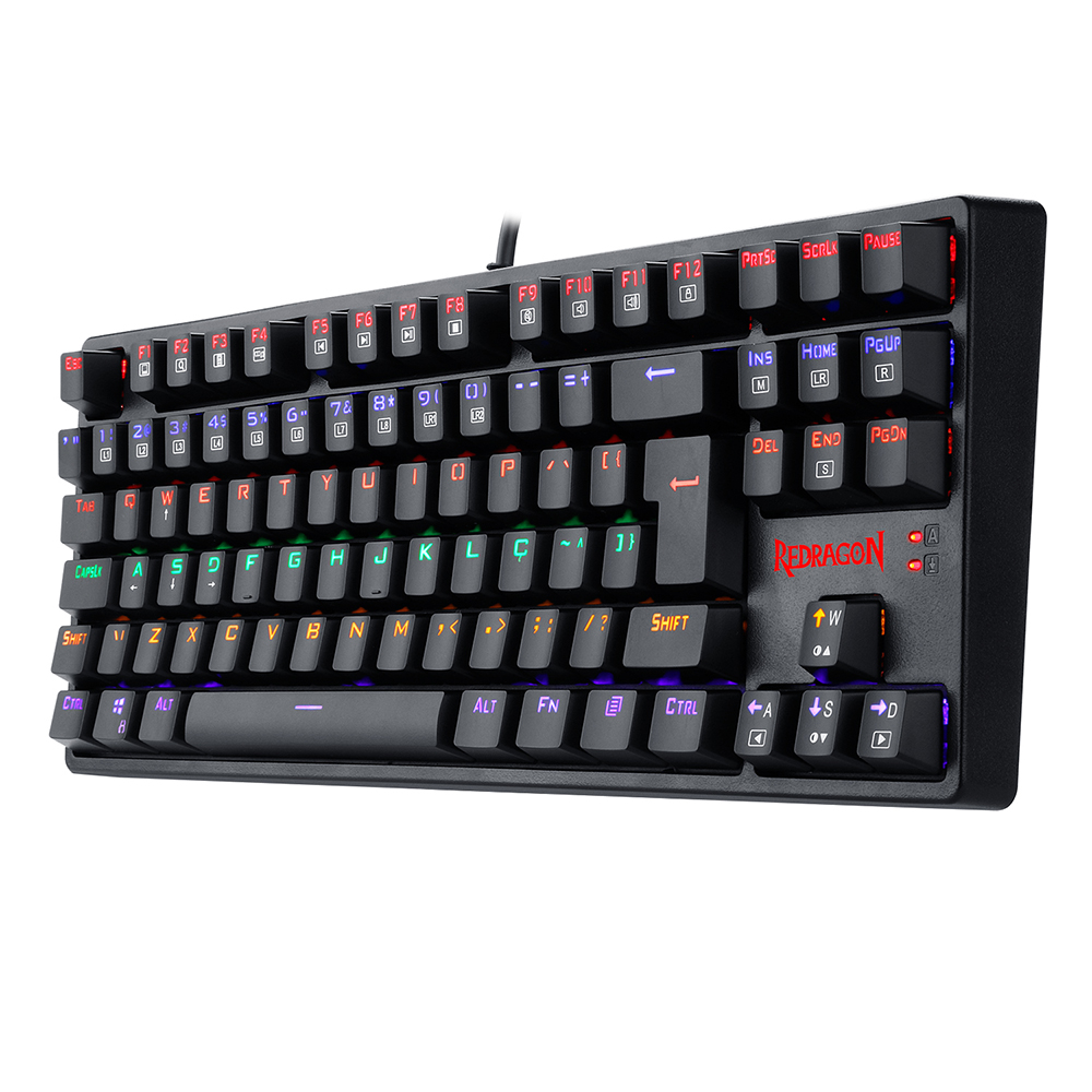 Imagem de TECLADO GAMER REDRAGON DAKSA PRETO SWITCH MARROM - K576R-1