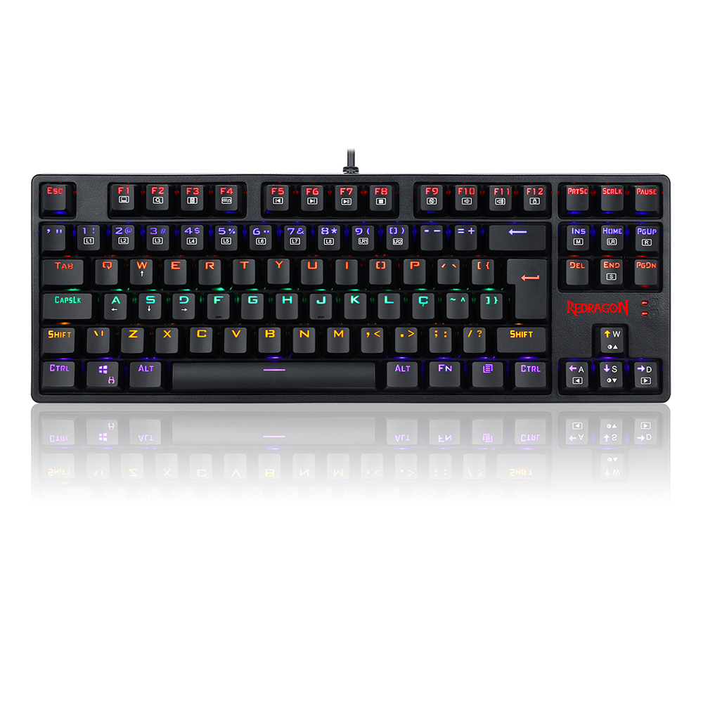 Imagem de TECLADO GAMER REDRAGON DAKSA PRETO SWITCH MARROM - K576R-1