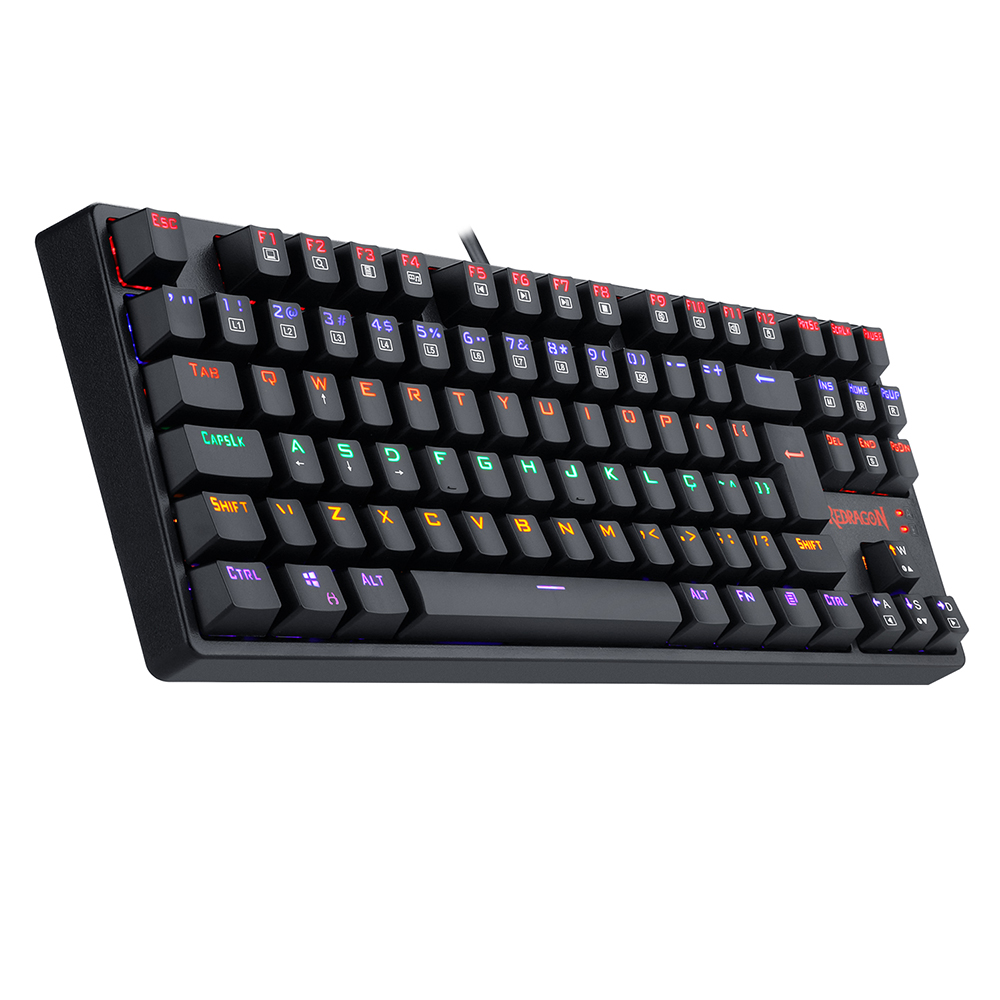 Imagem de TECLADO GAMER REDRAGON DAKSA PRETO SWITCH MARROM - K576R-1