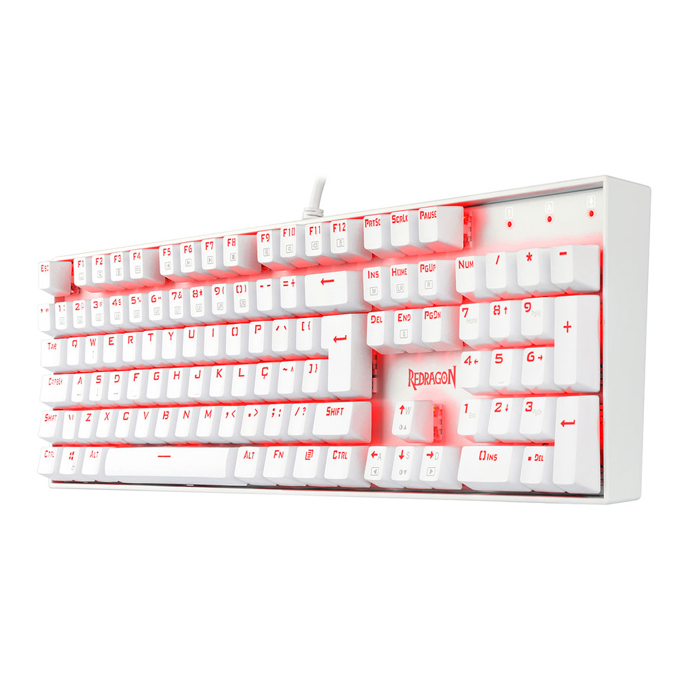 Imagem de TECLADO MECANICO REDRAGON MITRA K551W (PT-BLACK) SINGLE COLOR SWITCH BLACK