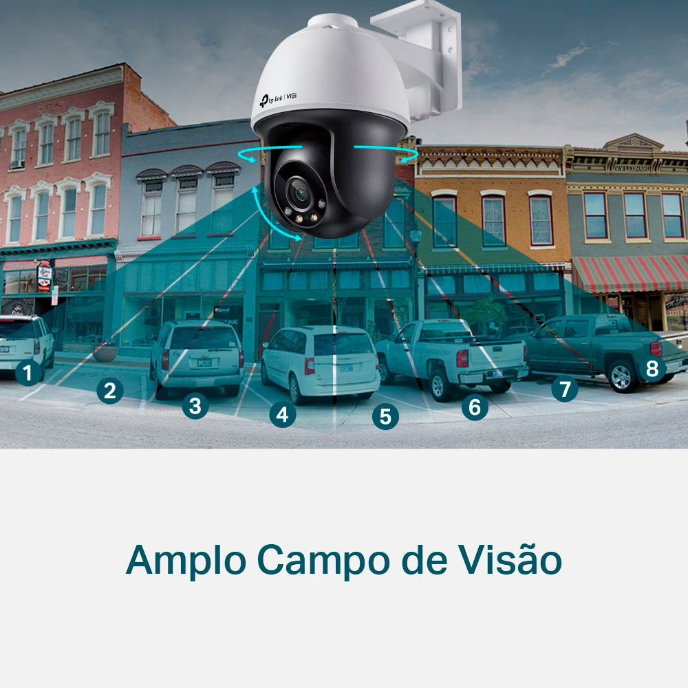 Imagem de CAMERA IP SPEED DOME VIGI C540(4MM) EXTERNA PAN/TILT FULL-COLOR POE TPLINK 4MP TPN0421