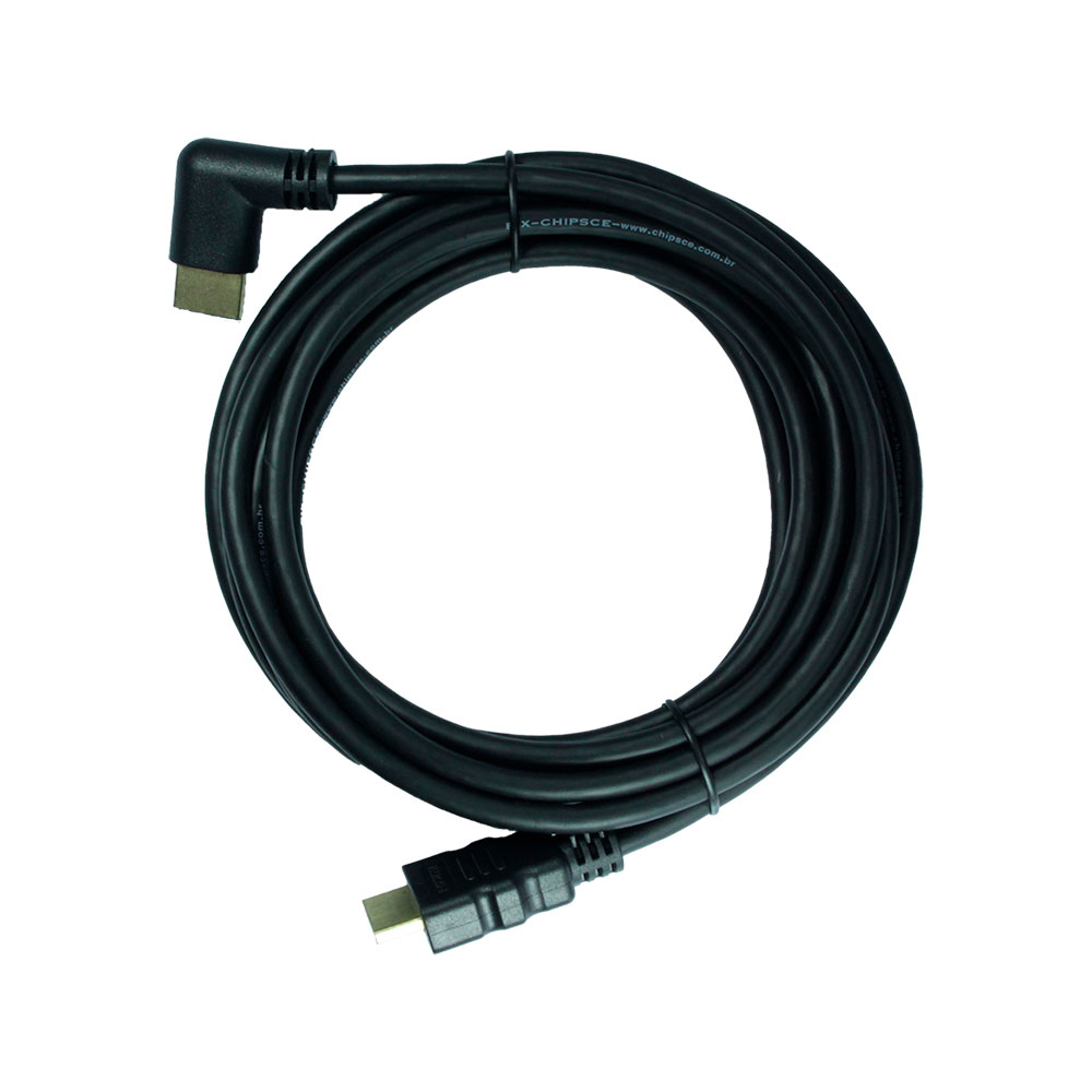 Imagem de CABO HDMI 2.0 4K HDR 19P 3M 90 GRAUS PIX - 018-3323