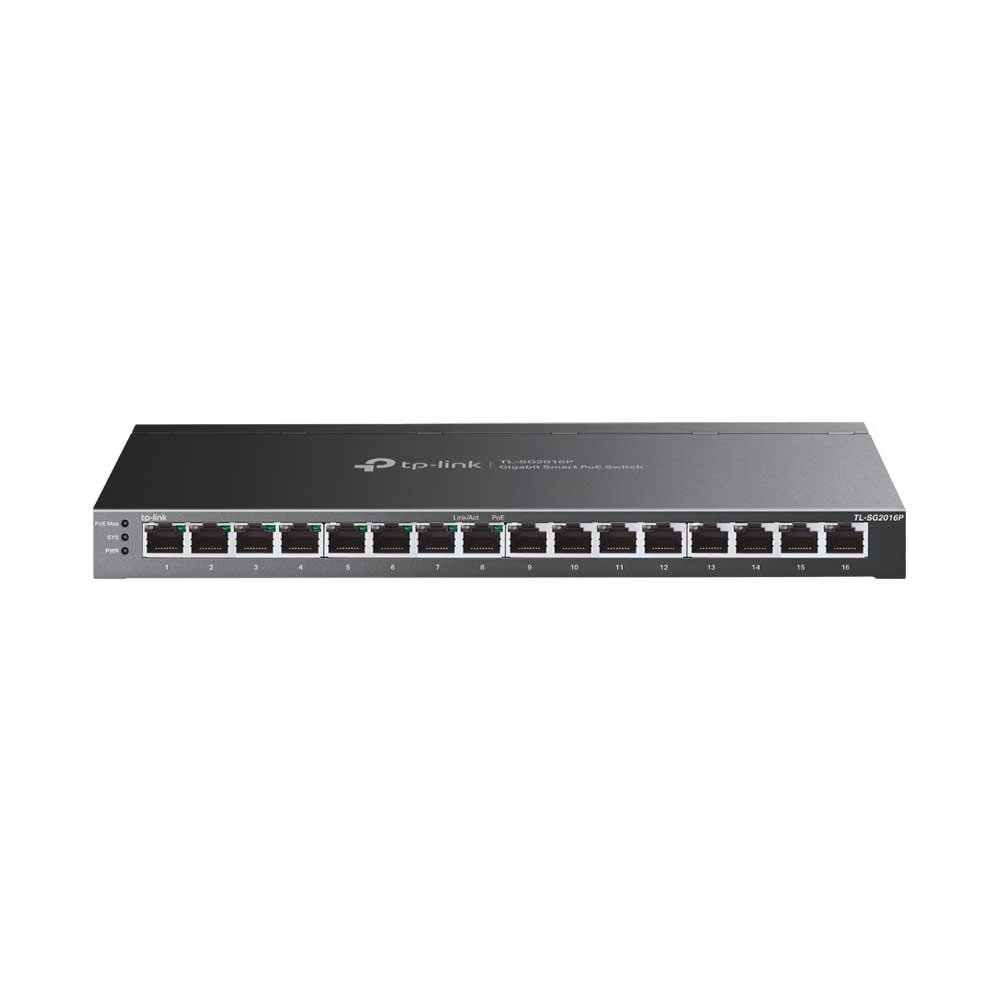Mostrar detalhes de SWITCH SMART GIGABIT JETSTREAM DE 16 PORTAS COM 8 PORTAS POE+ TL-SG2016P TP-LINK Imagem de SWITCH SMART GIGABIT JETSTREAM DE 16 PORTAS COM 8 PORTAS POE+ TL-SG2016P TP-LINK