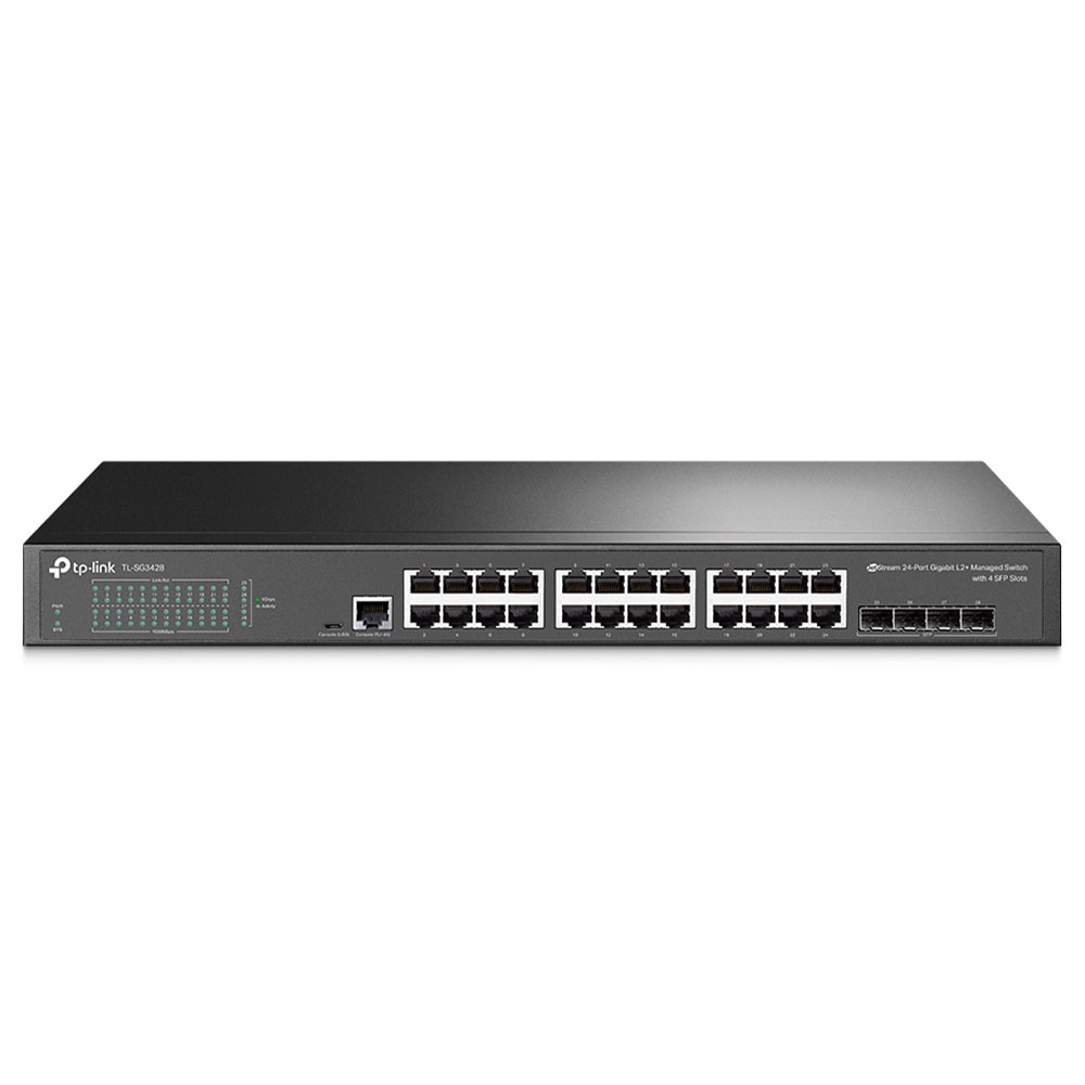 Mostrar detalhes de SWITCH GERENCIAVEL TP-LINK L2+ 24 PORTAS GIGABIT TL-SG3428 E 4 SLOTS SFP JETSTREAM Imagem de SWITCH GERENCIAVEL TP-LINK L2+ 24 PORTAS GIGABIT TL-SG3428 E 4 SLOTS SFP JETSTREAM
