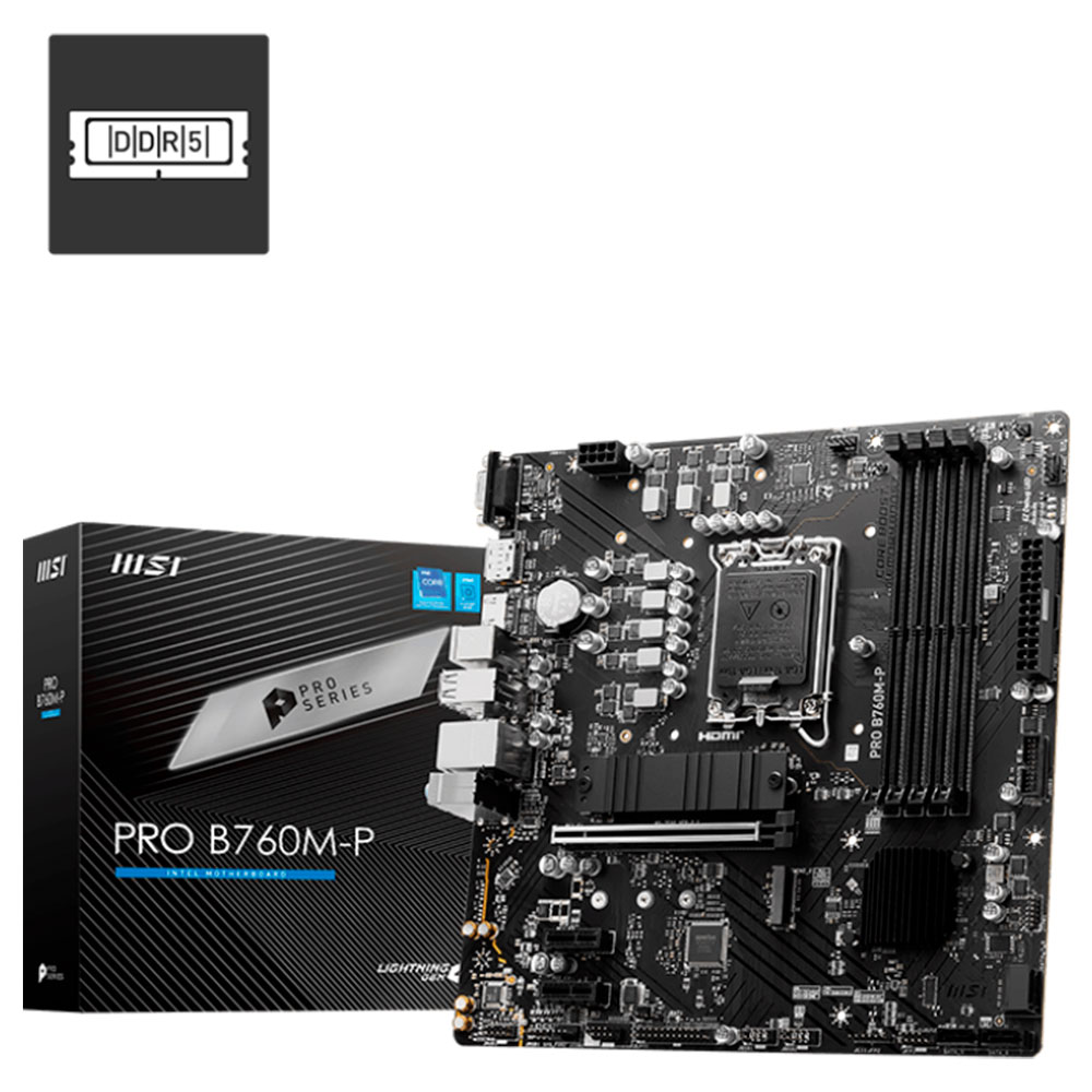 Mostrar detalhes de PLACA MAE (INTEL) MSI PRO PRO B760M-P DDR5 LGA1700 12° 13° E 14° GERACAO Imagem de PLACA MAE (INTEL) MSI PRO PRO B760M-P DDR5 LGA1700 12° 13° E 14° GERACAO