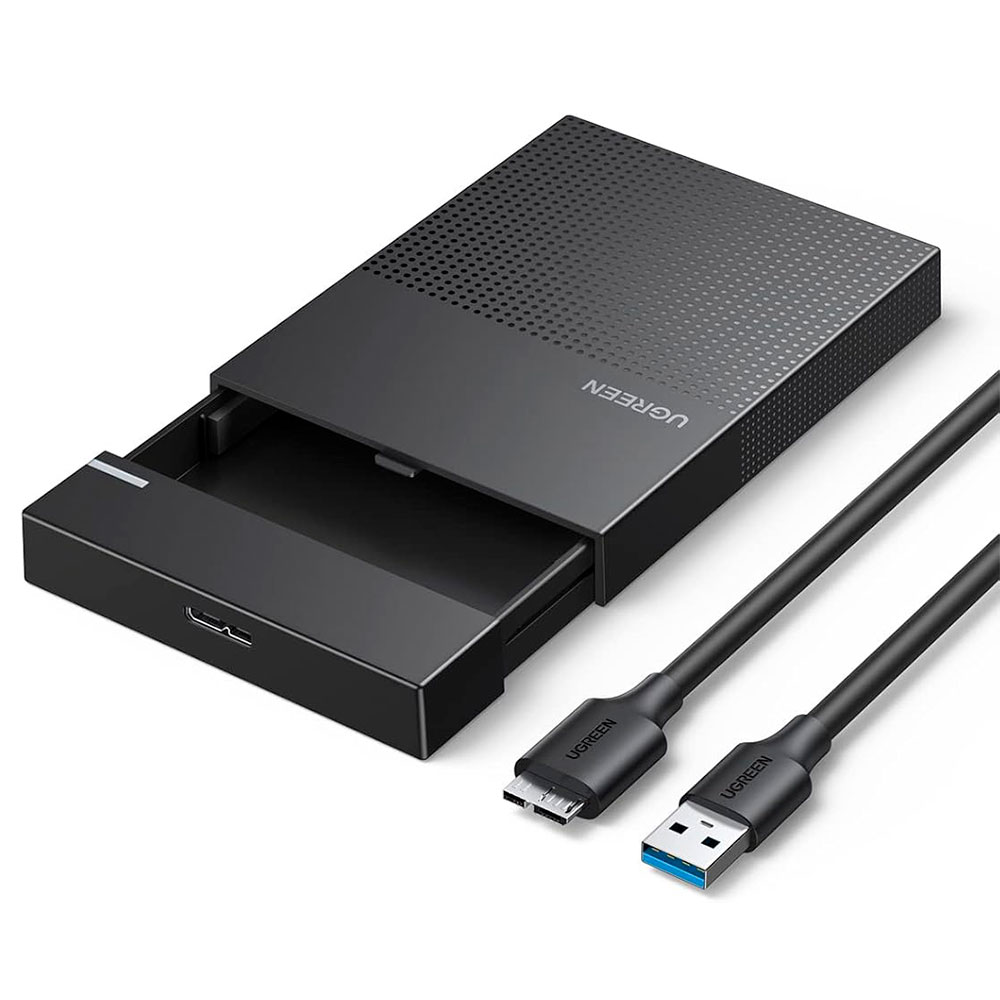 Mostrar detalhes de CASE/GAVETA UGREEN PARA HDD/SSD 2,5 POLEGADAS USB 3.0 5GBPS PRETO - US221 Imagem de CASE/GAVETA UGREEN PARA HDD/SSD 2,5 POLEGADAS USB 3.0 5GBPS PRETO - US221