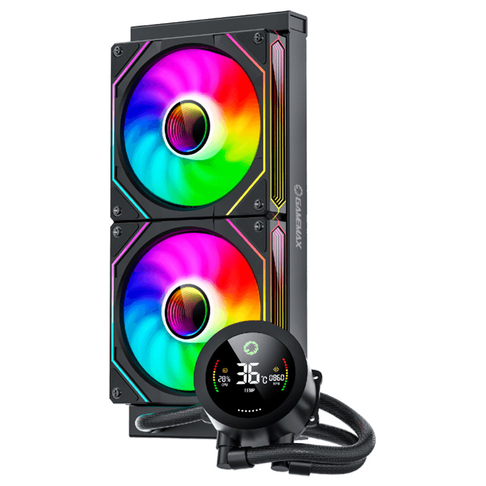 Imagem de WATER COOLER GAMEMAX ICEBURG 240N2 BLACK ARGB  - ICEBURG240N2BKBR