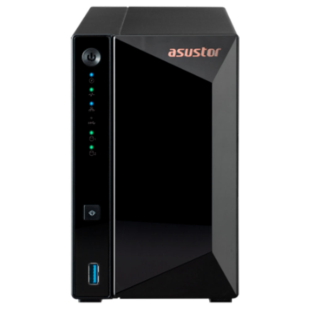 Imagem de STORAGE NAS ASUSTOR TORRE S/HD 2 BAIAS REALTEK RTD1619B 1 PORTA LAN 2.5GB - AS3302T V2-US