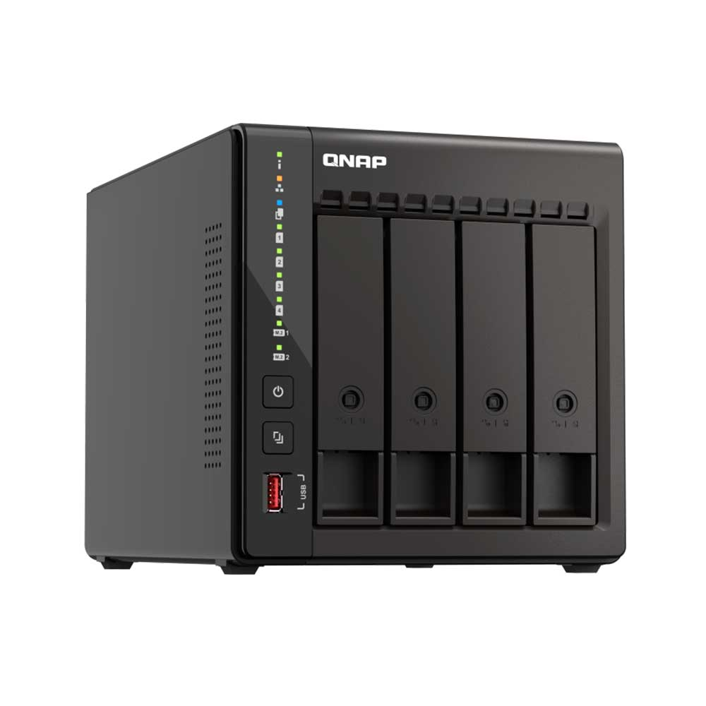 Imagem de STORAGE NAS QNAP 4 BAIAS INTEL CELERON J6412 4 CORE, 8GB RAM, 2X 2.5GBE TORRE - TS-453E-8G