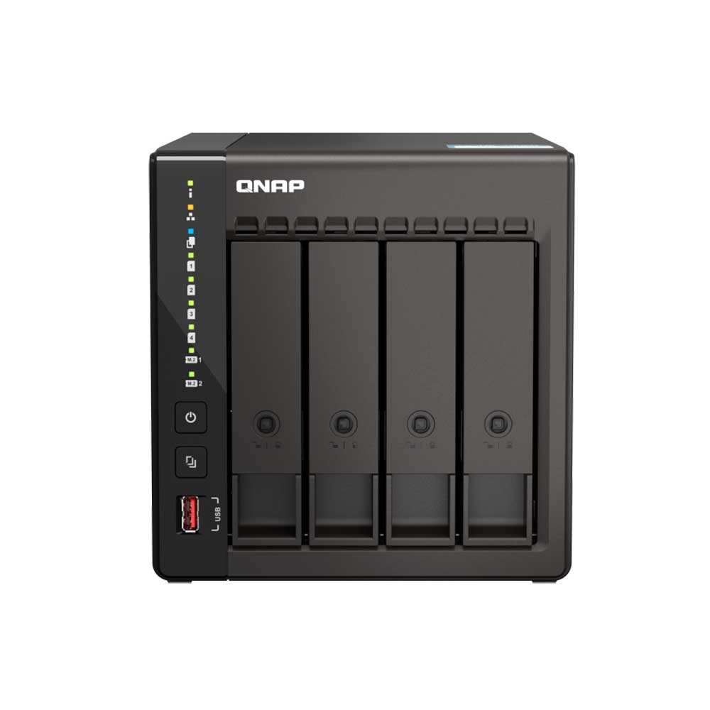 Imagem de STORAGE NAS QNAP 4 BAIAS INTEL CELERON J6412 4 CORE, 8GB RAM, 2X 2.5GBE TORRE - TS-453E-8G