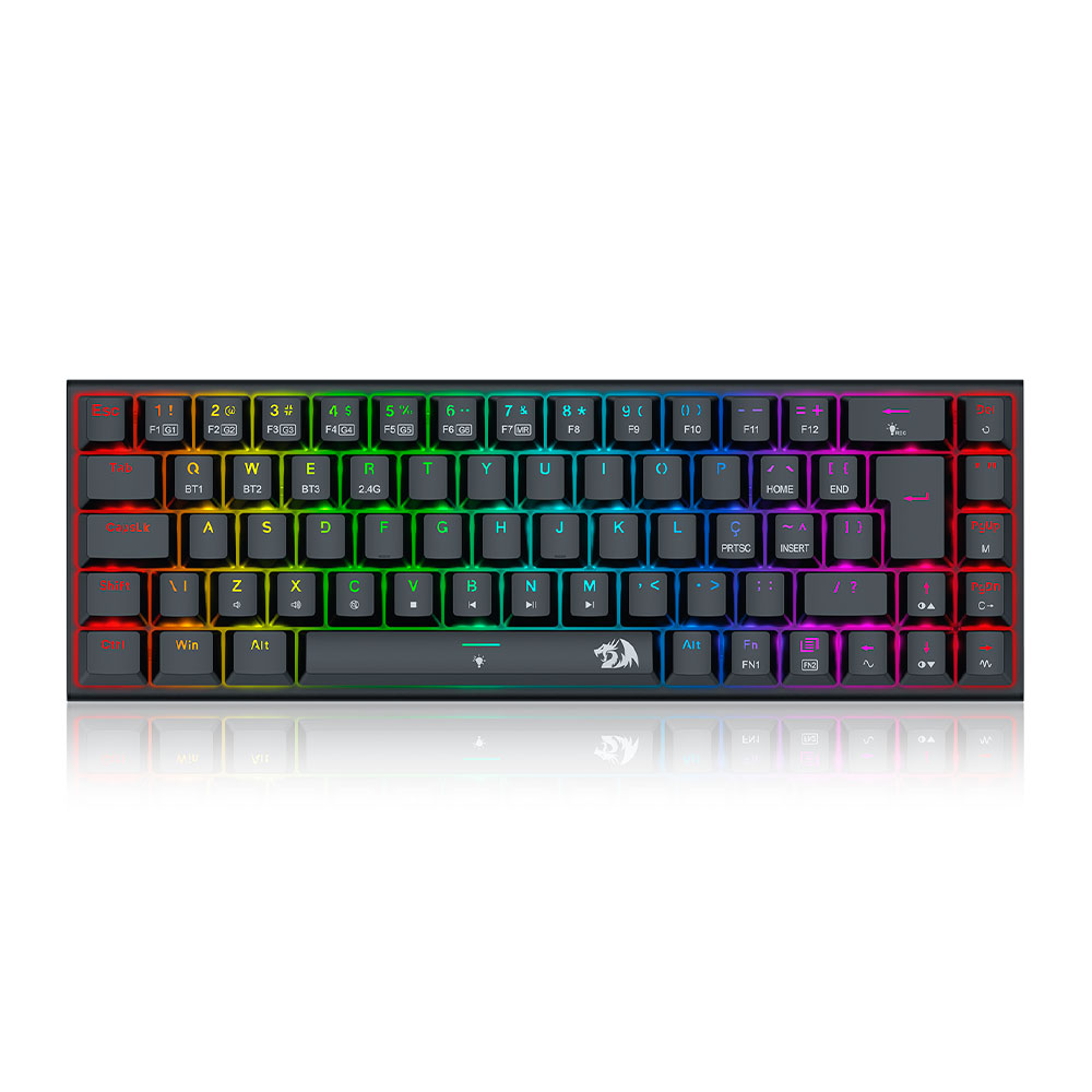 Imagem de TECLADO REDRAGON MECANICO GAMER RYZE PRO RGB PRETO SWITCH MARROM K633RGB-PRO