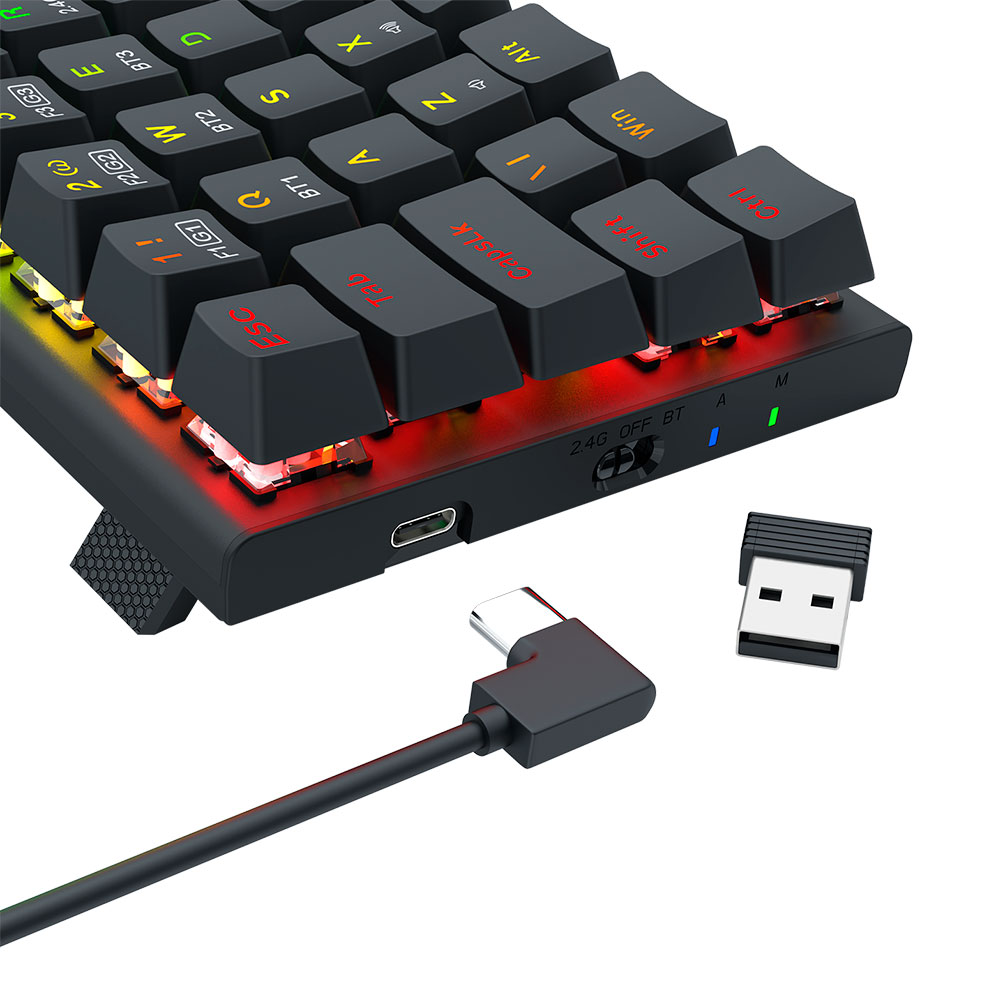 Imagem de TECLADO REDRAGON MECANICO GAMER RYZE PRO RGB PRETO SWITCH MARROM K633RGB-PRO