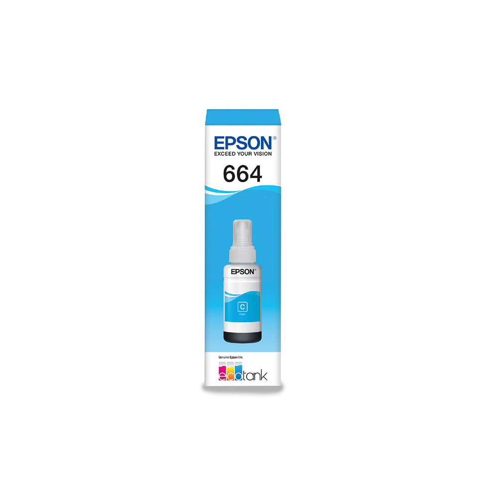 Imagem de GARRAFA/REFIL DE TINTA EPSON T664220-AL CIANO P/ L365 L375 L565 L575 L1300 L120 L380 L395 L396