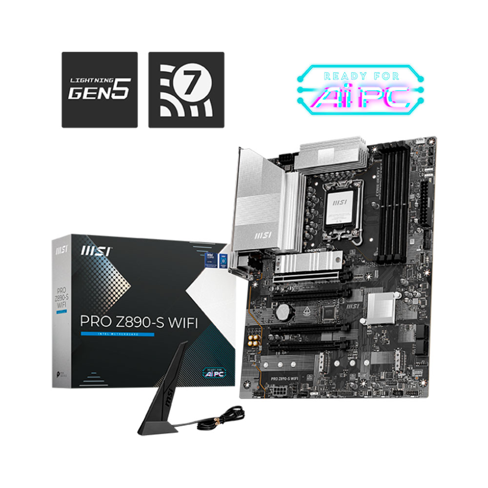 Imagem de PLACA MAE (INTEL) MSI PRO Z890-S WIFI DDR5 LGA1851 ULTRA PROCESSORS