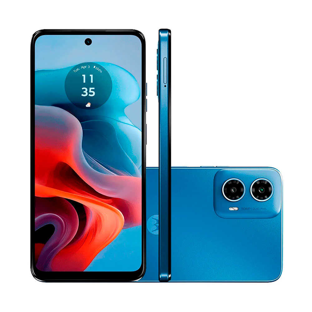 Imagem de SMARTPHONE MOTOROLA MOTO G34 XT2363-1 6,5" HD/ 5G/ 4GB + 4GB RAM BOOST*/ 128GB/ ANDROID 14/ AZUL