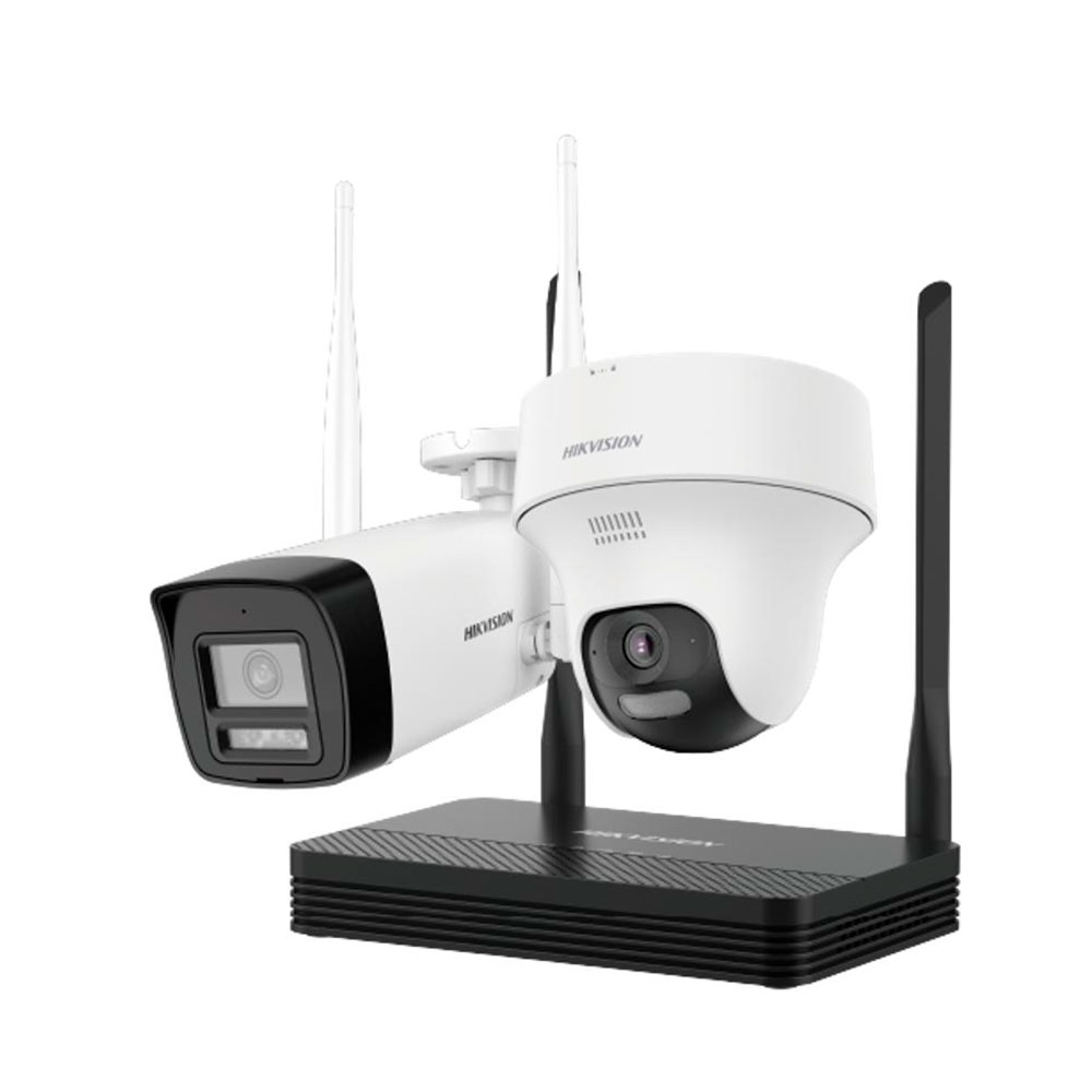 Imagem de KIT WIFI EASYLINK 1 NVR 4 CANAIS, 1 CAMERA IP BULLET 2MP E 1 CAMERA IP TURRET 2MP DS-J142I/NKS422W02