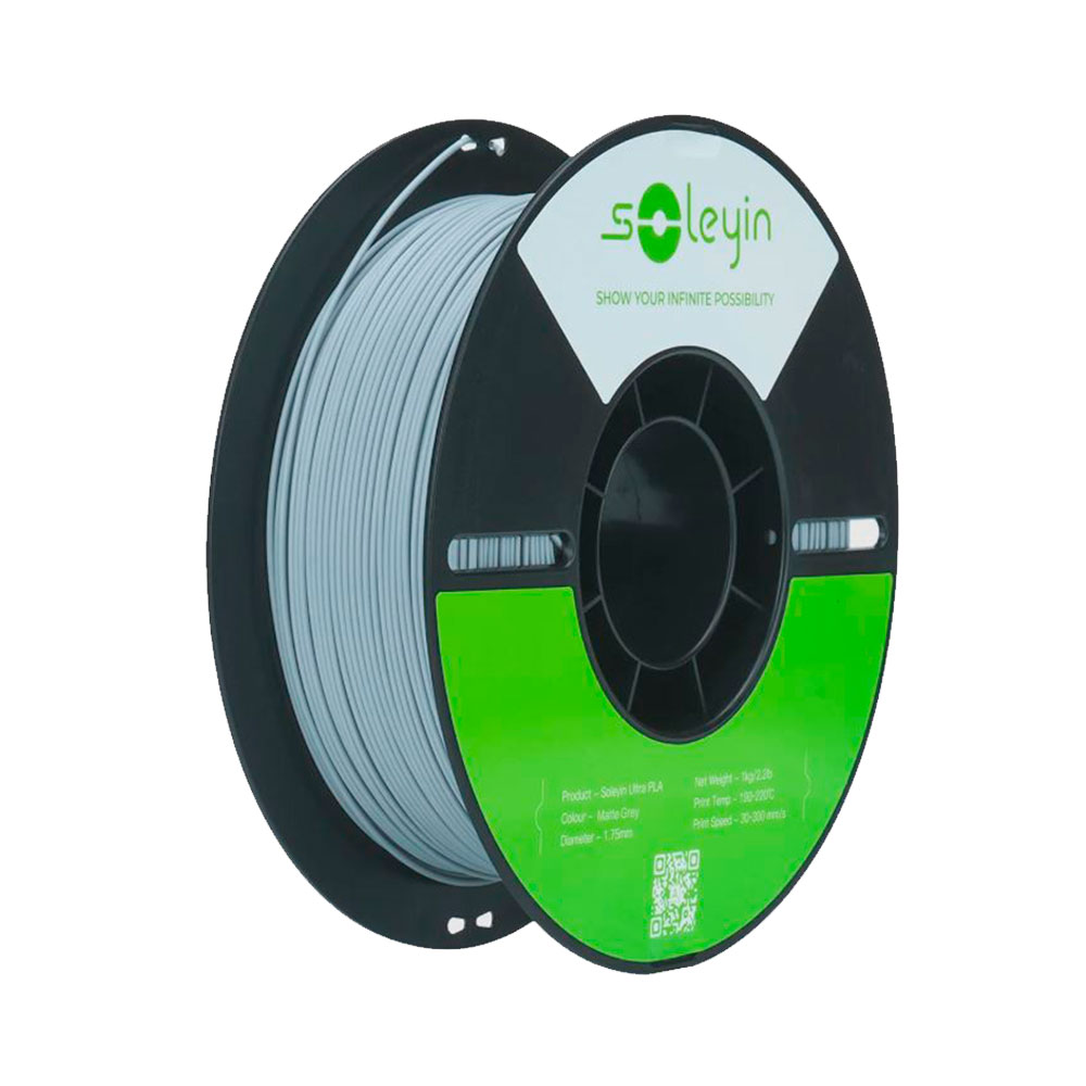 Imagem de FILAMENTO CREALITY SOLEYIN ULTRA PLA (MATTE CINZA) 1,75MM 3301010517