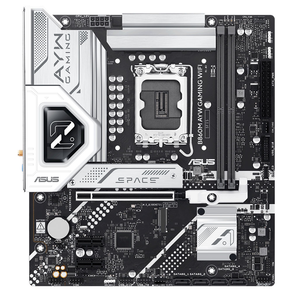 Imagem de PLACA MAE (INTEL) ASUS B860M AYW GAMING WIFI DDR5 LGA1851 ULTRA PROCESSORS