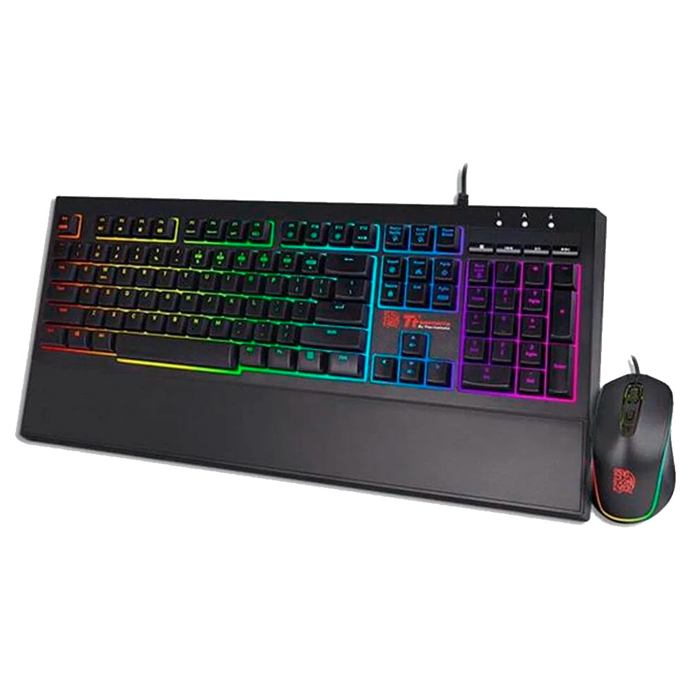 Imagem de KIT MOUSE E TECLADO THERMALTAKE CHALLENGER ELITE RGB - CM-CEL-WLXXMB-PB #
