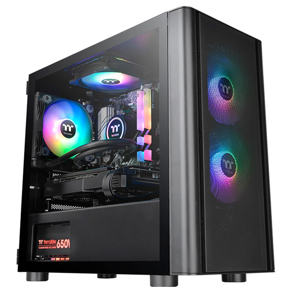 Imagem de GABINETE THERMALTAKE V150 TG ARGB MESH ED WIN SPCC 3 FANS ARGB - CA-1R1-00S1WN-02