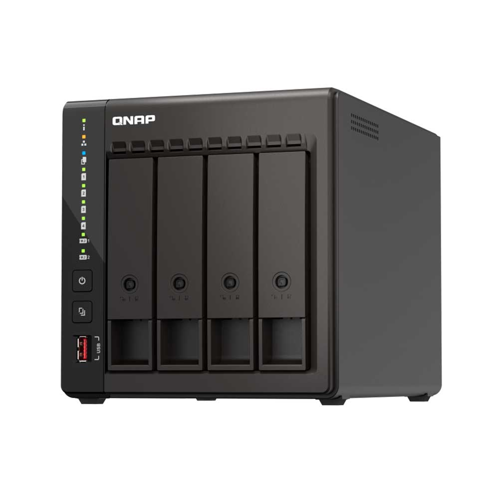 Imagem de STORAGE NAS QNAP 4 BAIAS INTEL CELERON J6412 4 CORE, 8GB RAM, 2X 2.5GBE TORRE - TS-453E-8G