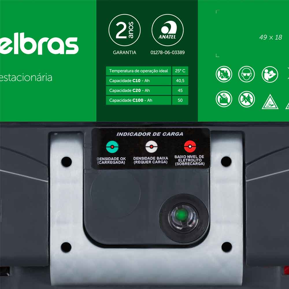 Imagem de BATERIA ESTACIONARIA INTELBRAS PB-ACIDO 12V 45AH EB 1245 - 4860006