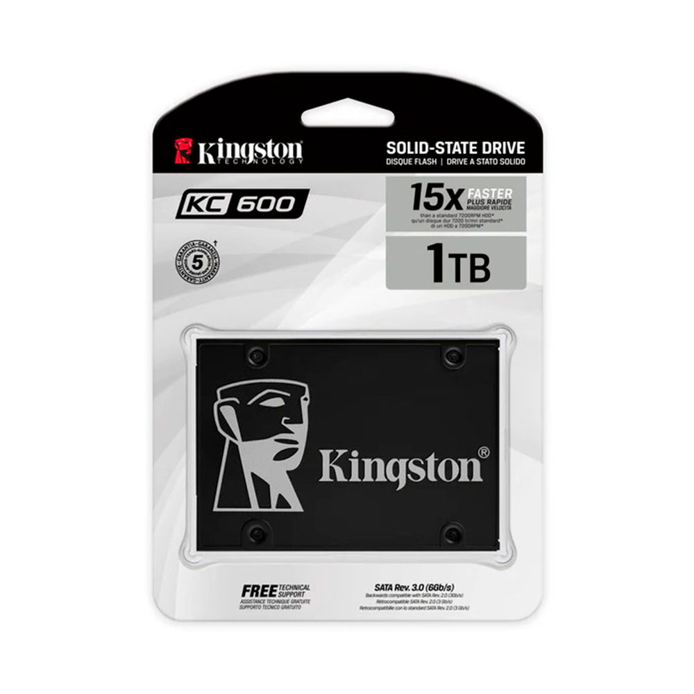 Imagem de SSD KINGSTON KC600 1024GB 2,5" SATA 3 - SKC600/1024G