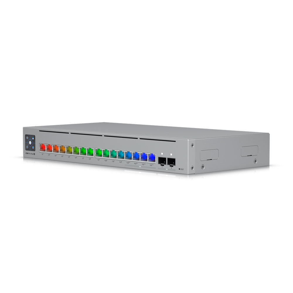 Imagem de SWITCH UBIQUITI GERENCIAVEL L3 16 PORTAS SENDO 4 DE 2.5 GIGABIT + 02 SFP+ DE 10GB USW-PRO-MAX-16-POE