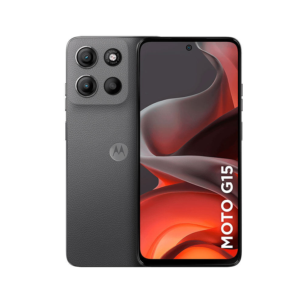 Mostrar detalhes de SMARTPHONE MOTOROLA G15 XT2521-2 6,7" FHD/4G/12GB (4GB+8GB RAM BOOST*)/256GB/ANDROID 15/GRAFITE Imagem de SMARTPHONE MOTOROLA G15 XT2521-2 6,7" FHD/4G/12GB (4GB+8GB RAM BOOST*)/256GB/ANDROID 15/GRAFITE
