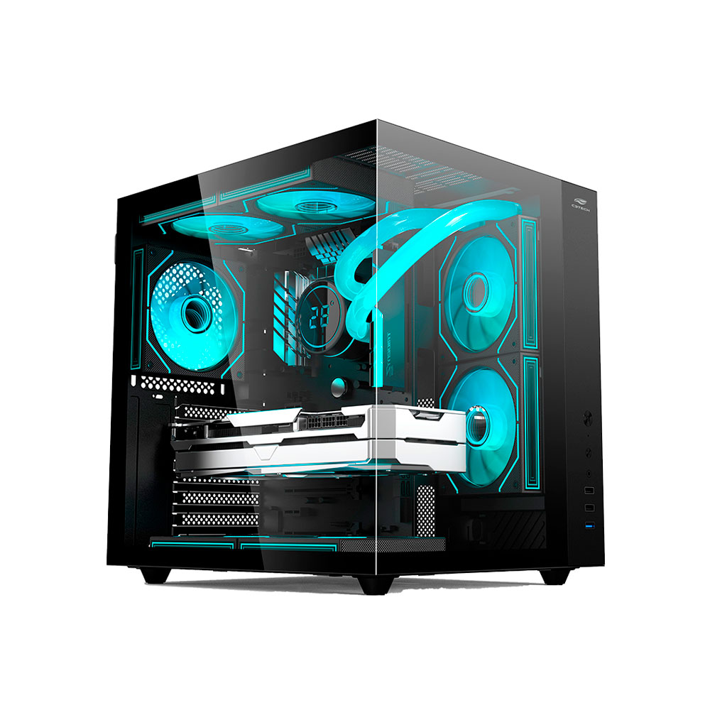 Imagem de GABINETE GAMER C3TECH AQUARIUS MT-G920BK SEM FONTE PRETO