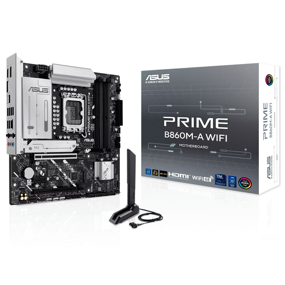 Imagem de PLACA MAE (INTEL) ASUS PRIME B860M-A WIFI DDR5 LGA1851 ULTRA PROCESSORS