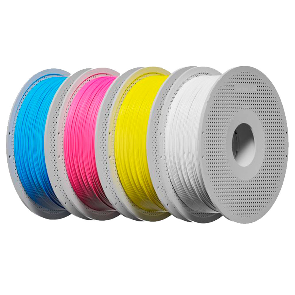 Imagem de KIT DE FILAMENTOS BAMBU LAB PLA CIANO, MAGENTA, AMARELO E JADE BRANCA 1,75MM A00-CMYK-1.75-4000-SPL