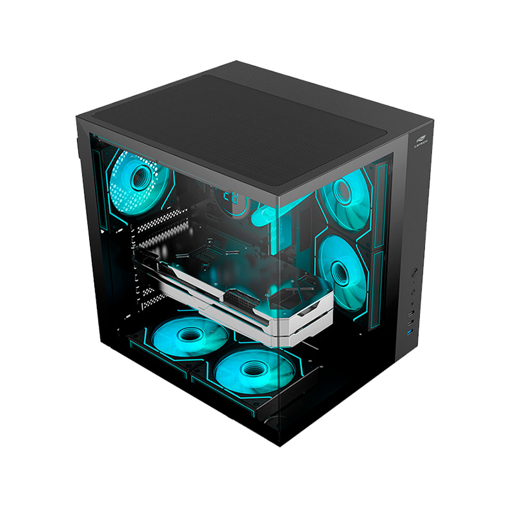 Mostrar detalhes de GABINETE GAMER C3TECH AQUARIUS MT-G920BK SEM FONTE PRETO Imagem de GABINETE GAMER C3TECH AQUARIUS MT-G920BK SEM FONTE PRETO