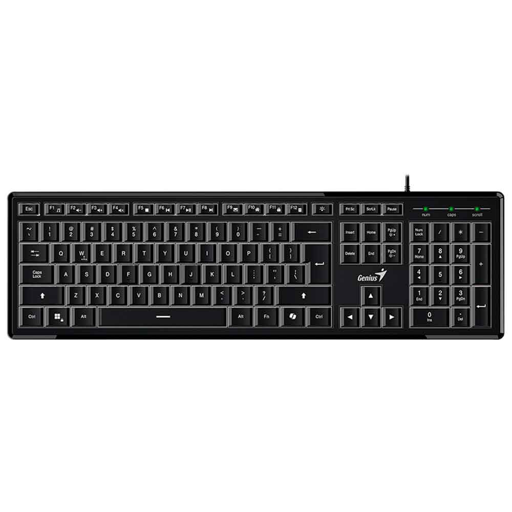Imagem de TECLADO MULTIMIDIA GENIUS SLIMSTAR 820 PRETO ABNT 2