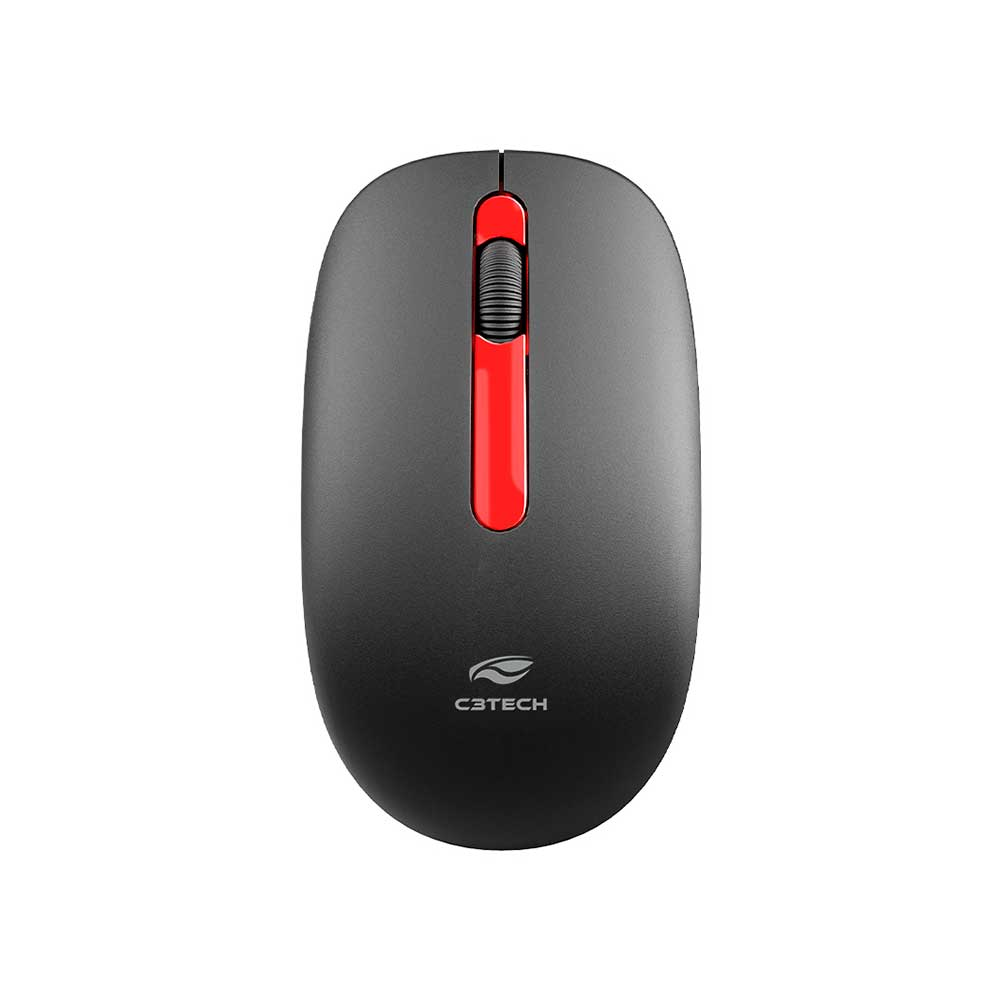 Imagem de MOUSE C3TECH SEM FIO PRETO E VERMELHO M-W15RBK