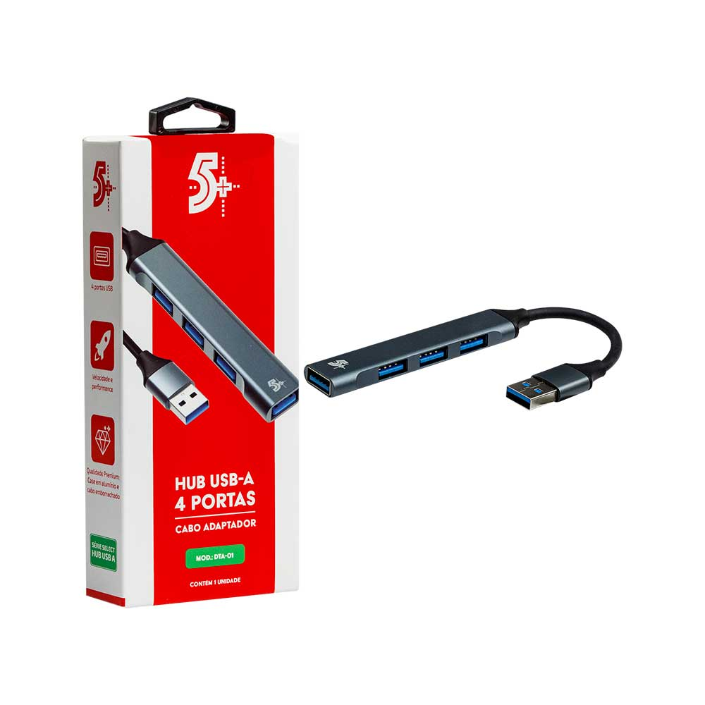 Mostrar detalhes de HUB USB 4 PORTAS 5+ - 018-7458 Imagem de HUB USB 4 PORTAS 5+ - 018-7458