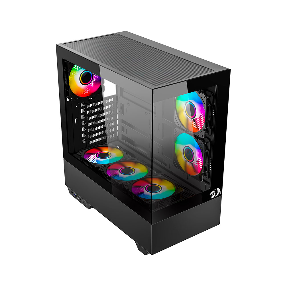 Imagem de GABINETE GAMER REDRAGON REFLECT PRO PRETO CA-607B
