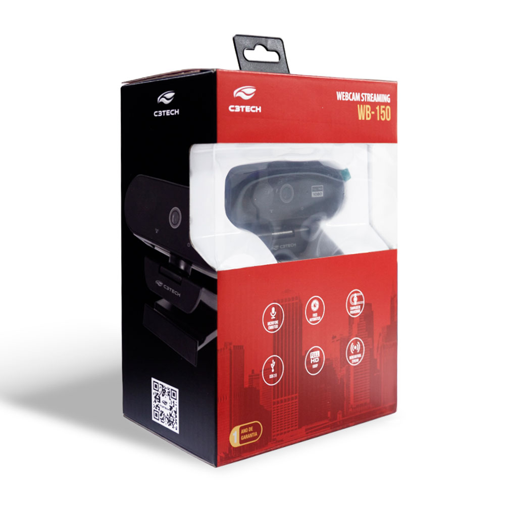 Imagem de WEBCAM C3TECH FULL HD 1080P WB-150BK PRETO