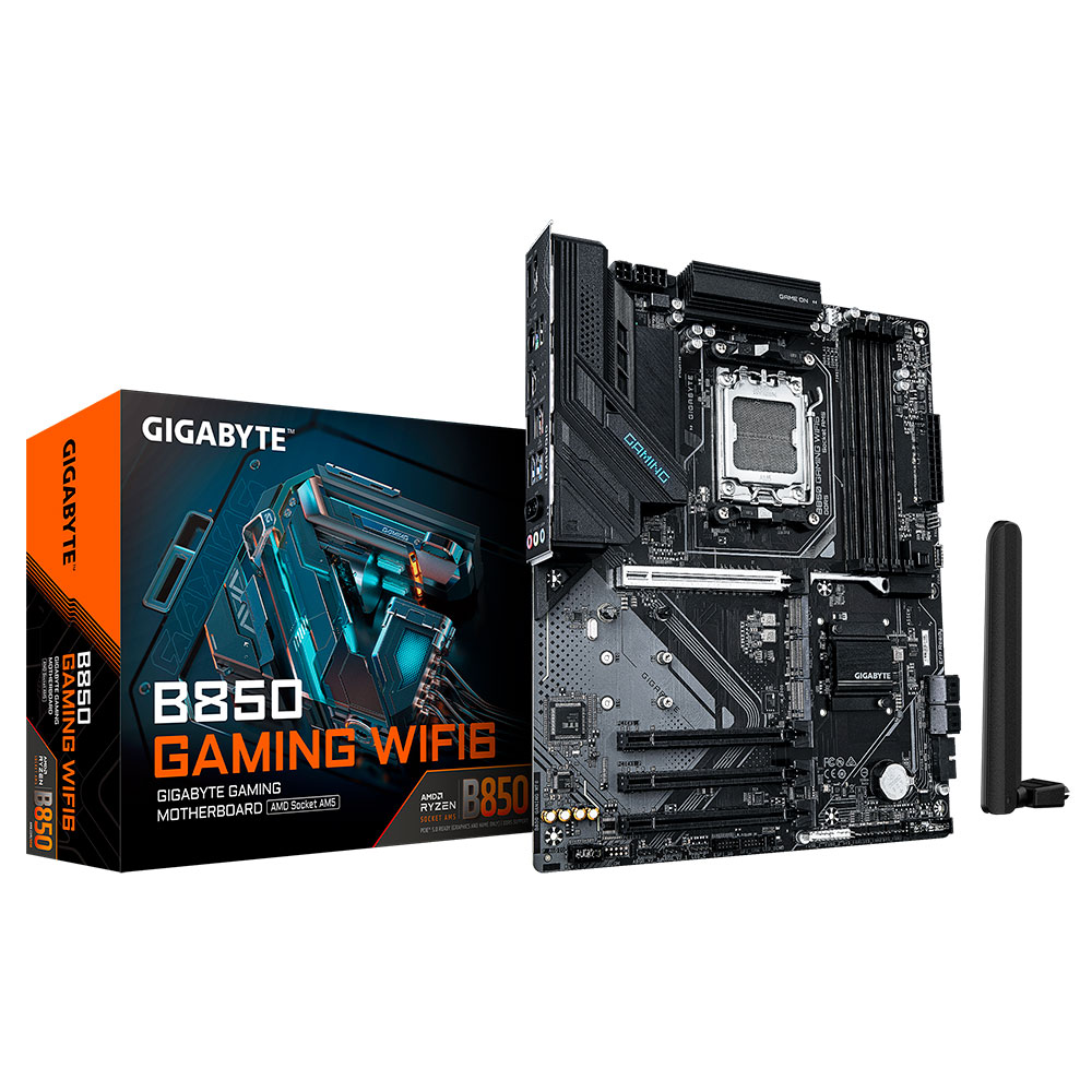 Mostrar detalhes de PLACA MAE (AMD) GIGABYTE B850 GAMING WF6 1.0 DDR5 AM5 Imagem de PLACA MAE (AMD) GIGABYTE B850 GAMING WF6 1.0 DDR5 AM5